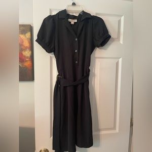 Black button up Dress with Belt